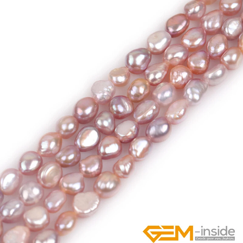 Бусины россыпью из жемчуга произвольной формы 8-9 мм для изготовления ювелирных изделий 15 дюймов разных цветов - Изображение 3 из 4