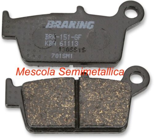 Braking Pastiglie Freno Posteriori Semimetalliche per Gas Gas 125 MC 2000-2009 - Foto 1 di 1
