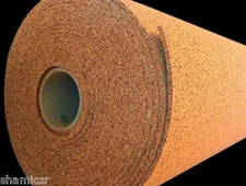 12" x 50" x 1/4" CORK ROLL custom cut tile bulletin board sheet wall acoustic 
