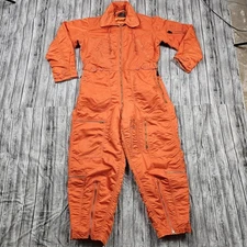 VTG 60s Olive Hill USAF CWU-1/P Flying Coverall Orange Flight Suit Mens L Long