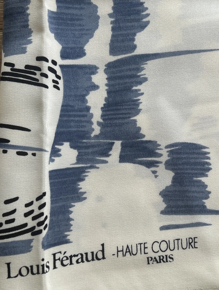 VTG Louis Feraud Haute Couture Paris 100% Silk Fabric Abstract 56" x 92"  2+ yds - Image 2 of 4
