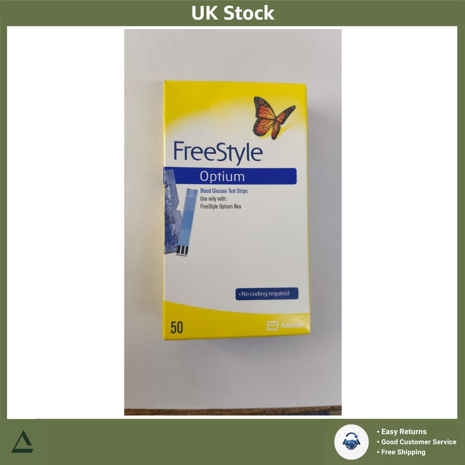 Blood Glucose Testing Strips 50 Count Accurate Reliable