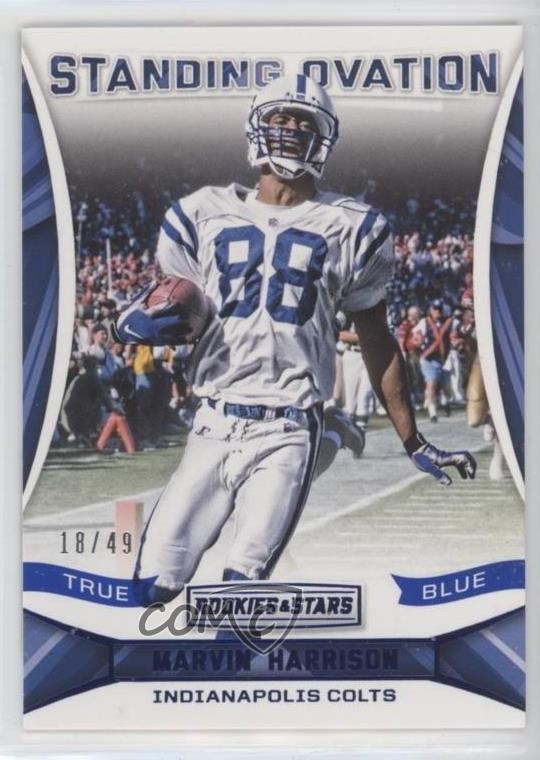 2016 Rookies & Stars Standing Ovation True Blue 18/49 Marvin Harrison HOF 12vy