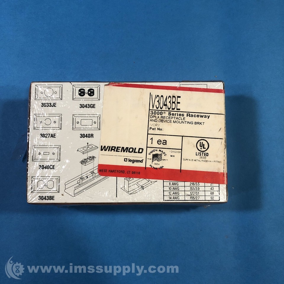 Wiremold V3043BE 3000 Series Raceway, DPLX Receptacle FNFP | eBay UK