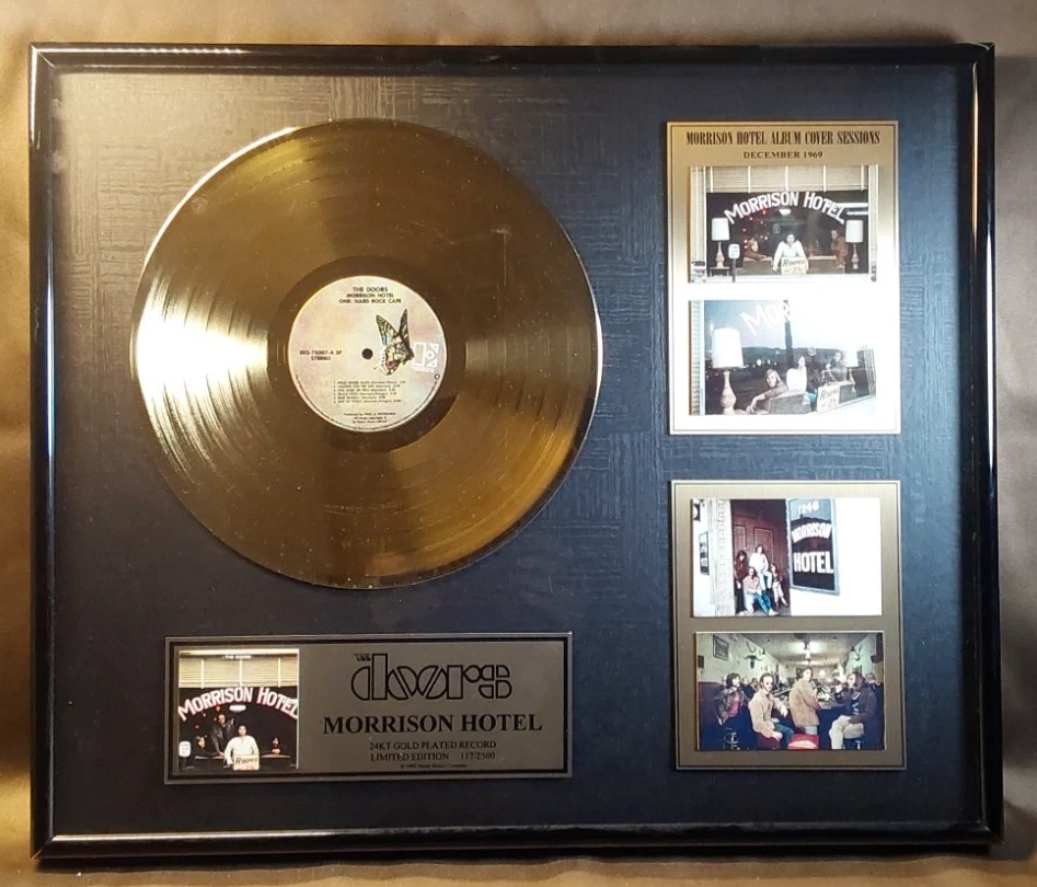 The Doors - Morrison Hotel disco chapado en oro 24k - Enmarcado - #117/2500 Foto 2 de 4