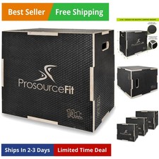 3-in-1 Wood Plyometric Jump Box For Cross Conditioning, Agility, Vertical Jum...