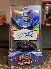 2024 Panini Select - Select Signatures Justin Tuck #SSP-9 Silver Prizm (AU)