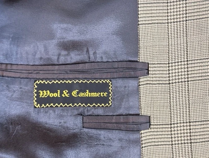 Blazer Oxxford Clothes Talla 50 Glen Cuadros 2 Botones Abrigo Deportivo Chaqueta Lana Cachemira Foto 4 de 4