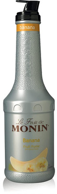 Monin Banana Puree 1 Liter Fruity Ripe Banana Flavor for Drinks and Cocktails