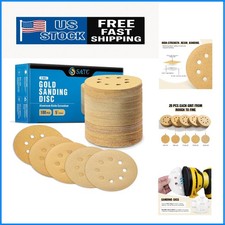 100PCS  5-Inch Gold Sanding Discs - 60/80/120/150/220 Grits Included 0.34 per gallon