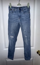 Polo Ralph Lauren Tompkins HR Skinny Jeans Girls Size 10 Blue Denim Pants