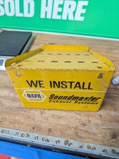 NAPA SOUNDMASTER DISPLAY SIGN EXHAUST SYSTEM 8 X 11 SHELF CABINET RACK VINTAGE