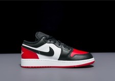 Size 6 Y Air Jordan 1 Low se, youth, white varsity, red/black, 553560-161