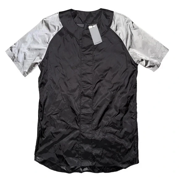 Rochambeau Black Short Sleeve Windbreaker Jacket Streetwear Techwear Cybercore