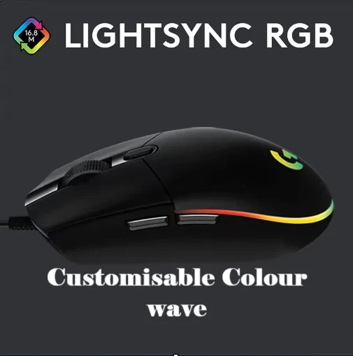 Logitech G G102 2nd Gen USB Light Sync RGB Gaming Mouse, 6 Programmable Buttons - Image 3 of 4