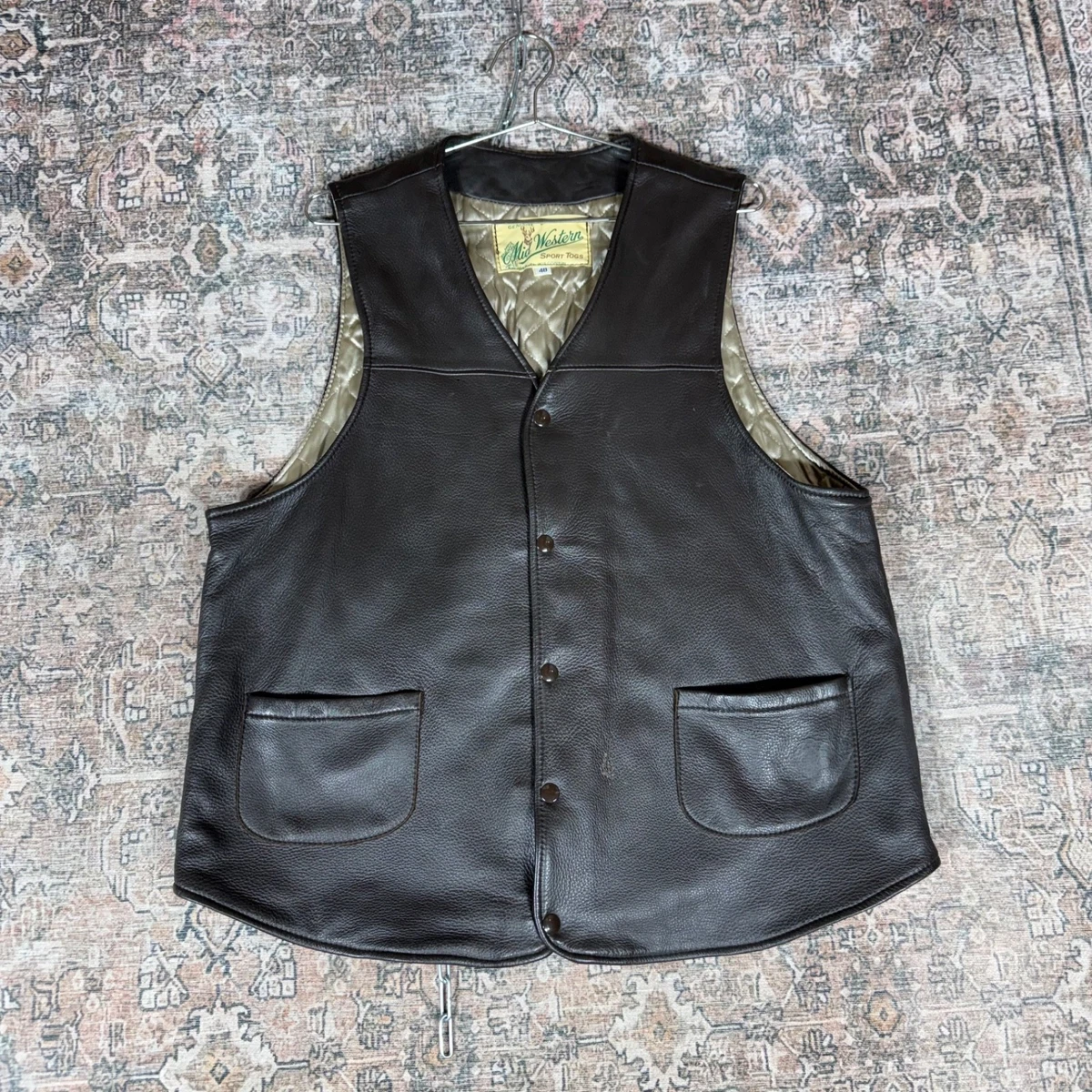 トップス 1960s FrenchVintage black vest Leather 1960s Vintage Vests for Men for sale | eBay