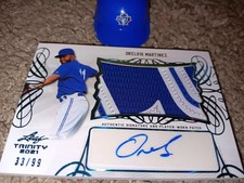 Orelvis Martinez Leaf Trinity 2021 🔥 NASTY PATCH AUTO 🔥33/99 Blue Jays Rookie 