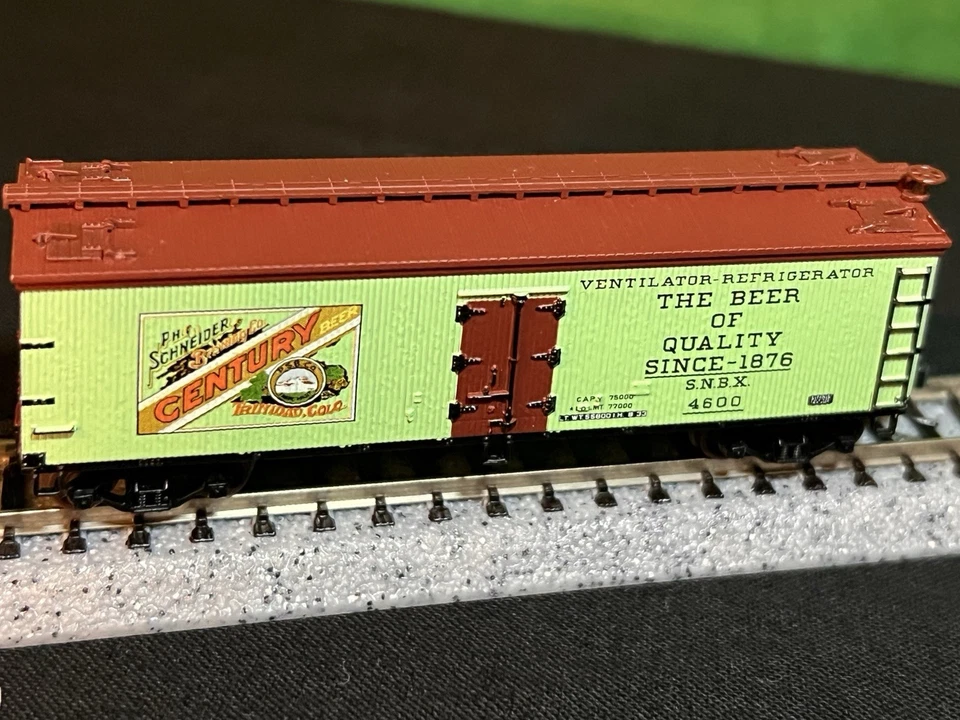 N SCALE ATLAS 41500 CENTURY BEER 40' WOOD REEFER ROAD # S.N.B.X. 4600 NEW - Image 3 of 4