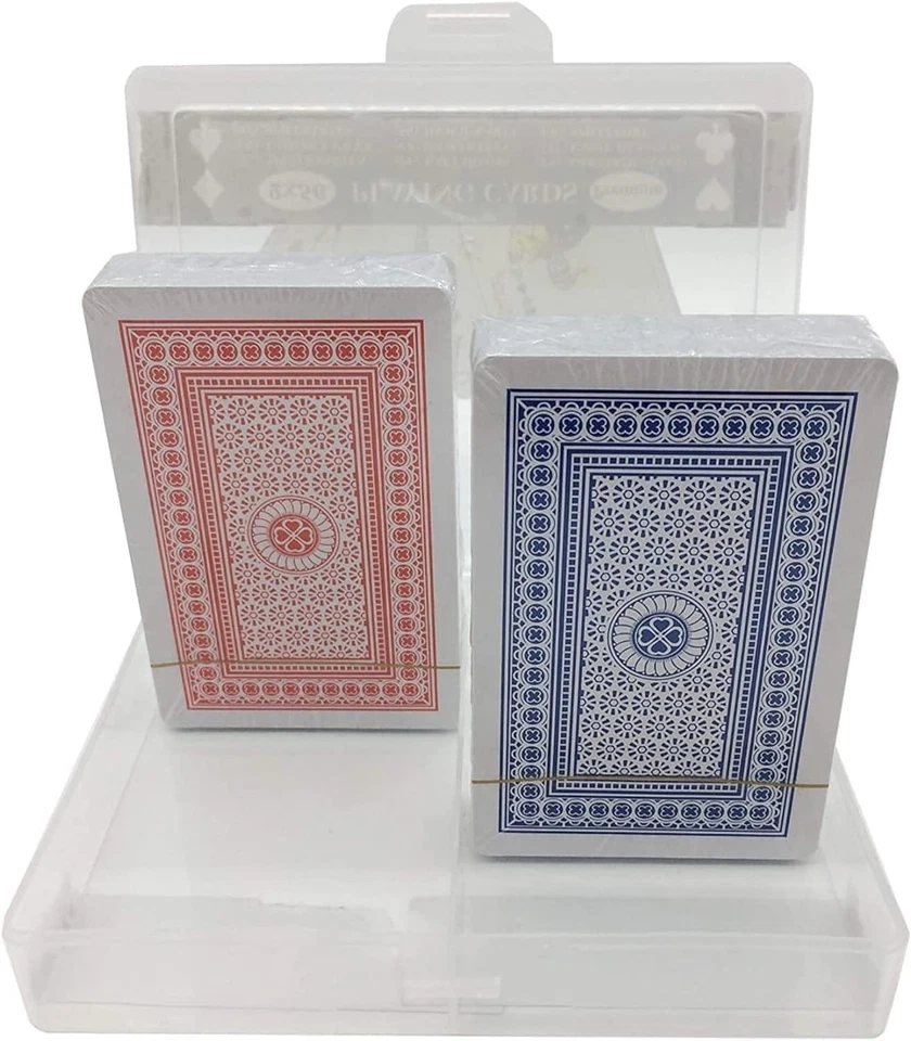 Lot de 2 paquet de cartes Rouge et Bleu - Jeux de Cartes - Playing Cards - Photo 1/4