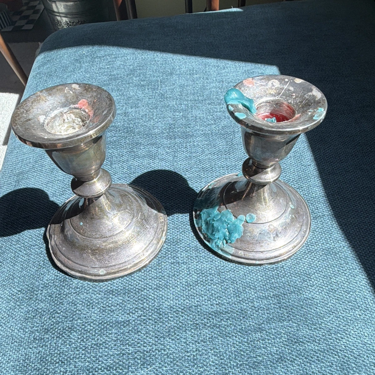 Fisher Sterling Silver Antique Us Candlesticks & Candelabras for