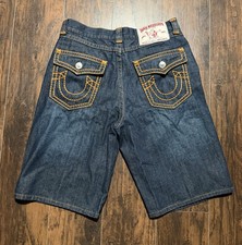 Vintage Y2K True Religion Joey Super T Jean Denim Shorts Mens 36x14 Made In USA