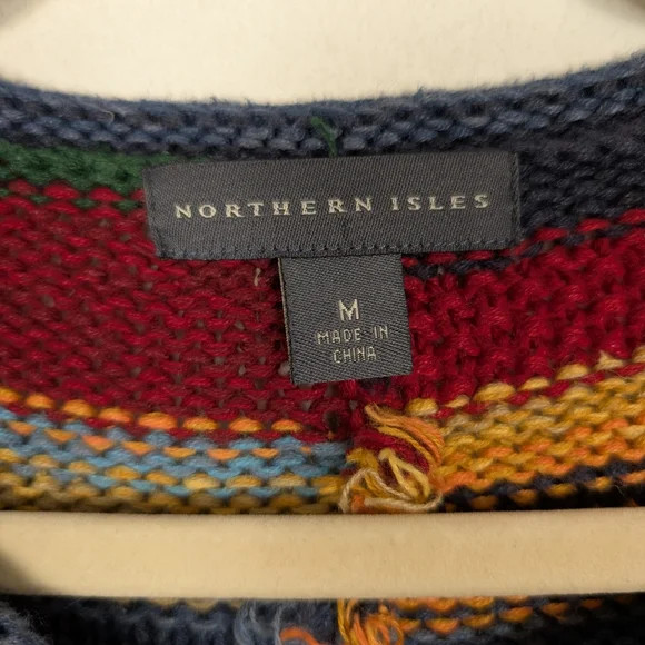 Northern Isles Multicolor Patchwork Cardigan Swea… - image 5