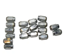 Mixed Lot of 25+ Used Lug Nuts – Chrome & Steel, Hex Closed-End, As-Is