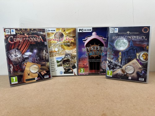 Lot 4 x PC/Mac CD-ROM Hidden Object Games – Mystery Cruise, Journey of Hope