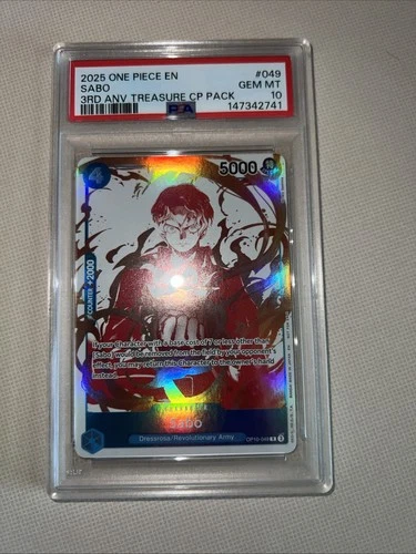 Sabo OP10-049 FOIL 3rd Anniversary Treasure One Piece English PSA  10 Gem Mint