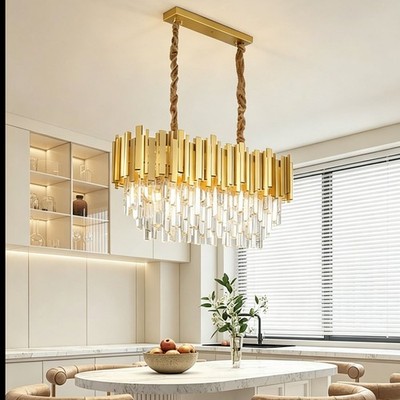 Modern Kronleuchter Kristall Leuchte,Luxus Deckenleuchte LED Hängeleuchte