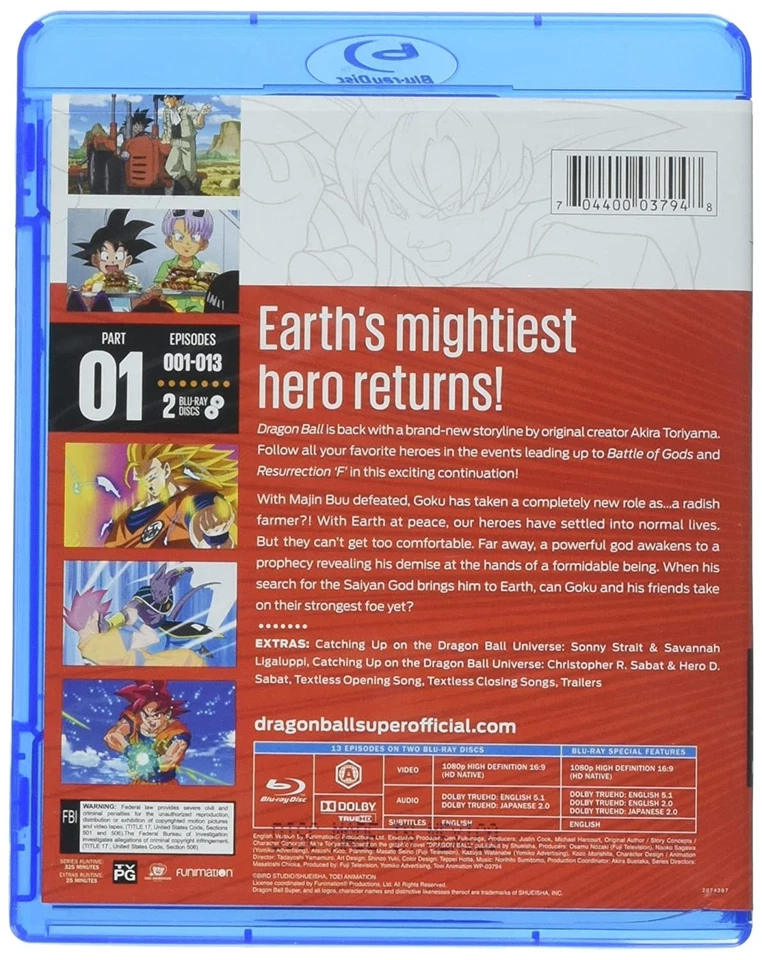 Dragon Ball Super: Part One (Blu-ray) Jason Douglas Sean Schemmel (US IMPORT) - Image 3 of 3
