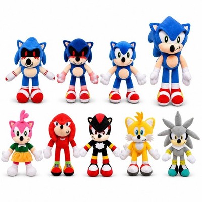 Wiztex 28 cm Sonic The Hedgehog 7 Stück Plüschtier Set Kuscheltier für Kinder DE