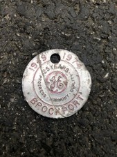 Vintage Small General Electric Tag 1949-1974 GE Brockport  25 Year Anniversary