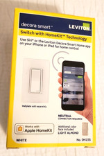 New LEVITON decora smart Switch with HomeKit Technology WHITE DH15S