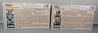 GI JOE -- 1983  DOC & STALKER  Uncut Mail In Exclusive File Cards -- GIJOE