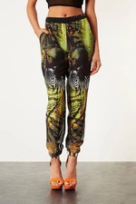 Topshop UK 8 Jungle Zebra Print Joggers Women's Casual Trousers