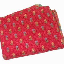 FABRICUT Embroidered Floral 5-Yards Fabric Remnant