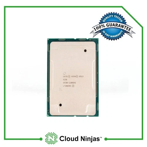 Lot of 2x Intel Xeon Gold 6138 CPU Processor 2.0 GHz 20 Core LGA3647 SR3B5
