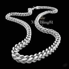 30" Mens Hip Hop 8mm Stainless Steel Franco Cuban Box Chain Link Bling Necklace