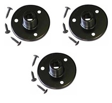Audio2000'S AST4264BX3 3-Pack Black Microphone Gooseneck Table Mounts with 5/...