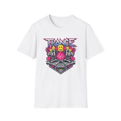 Trance Music Raver Tees DJ Mixer Speakers Turntable EDM Dance Rave Party T-Shirt