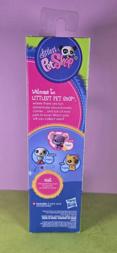 Littlest Pet Shop LPS #2510, #2511 & #2512 Seagull, Kitten & Lavender Fuzzy Bear - Image 2 of 4