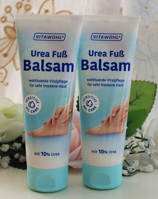 2x75ml VITAWOHL Urea Fuß Balsam Vitalpflege für sehr trockene Haut mit 10% Urea