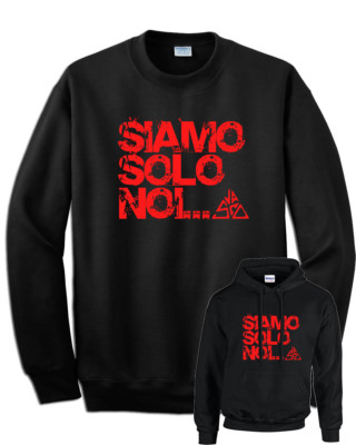 VASCO Sweatshirt schwarz rot wir sind nur wir Rockmusik mit und ohne Kapuze schwarz