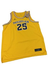 NWT Jordan Michigan Wolverines Maize 25 Limited Basketball Jersey Size Large