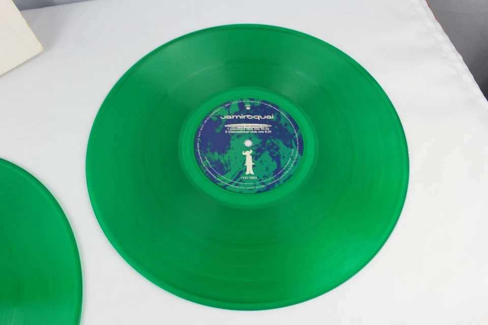 2 JAMIROQUAI PROMO "EMERGENCY ON PLANET EARTH" 12" GREEN VINYL RECORD ACID JAZZ  - Image 3 of 4