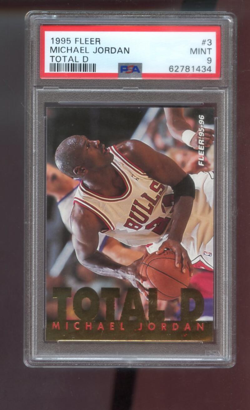 1995-96 Fleer Total D #3 Michael Jordan PSA 9 Graded Card 95-96 1996 NBA INSERT
