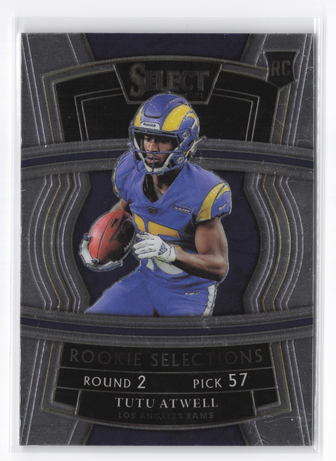 TuTu Atwell RC #22 Rookie Selections 2021 Select Football - Los Angeles Rams
