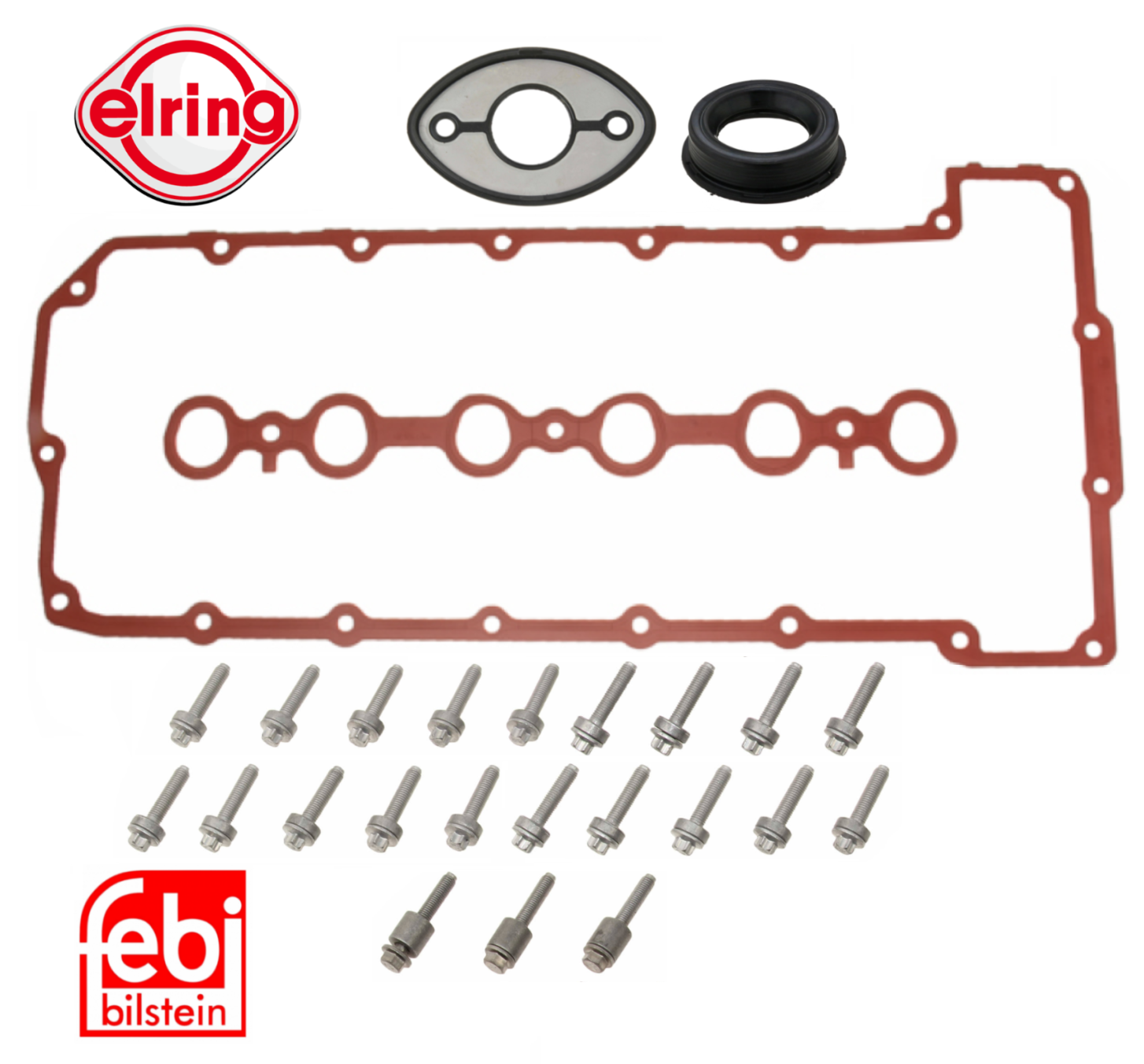 Valve Cover Gasket + Bolt Set + Shaft Gaskets Kit OEM for BMW 525 530