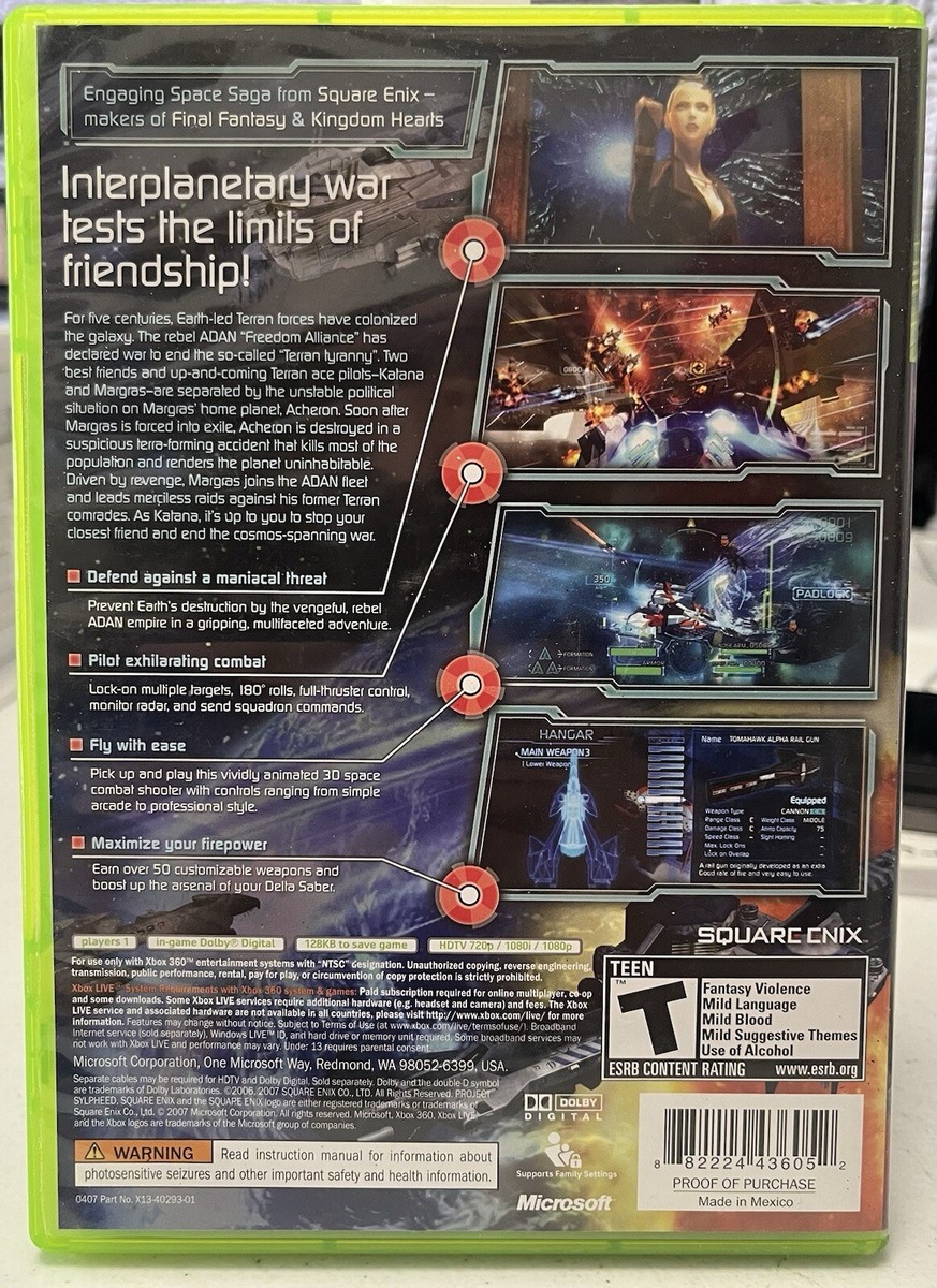 Microsoft Xbox 360 Project Sylpheed Arc Of Deception Complete